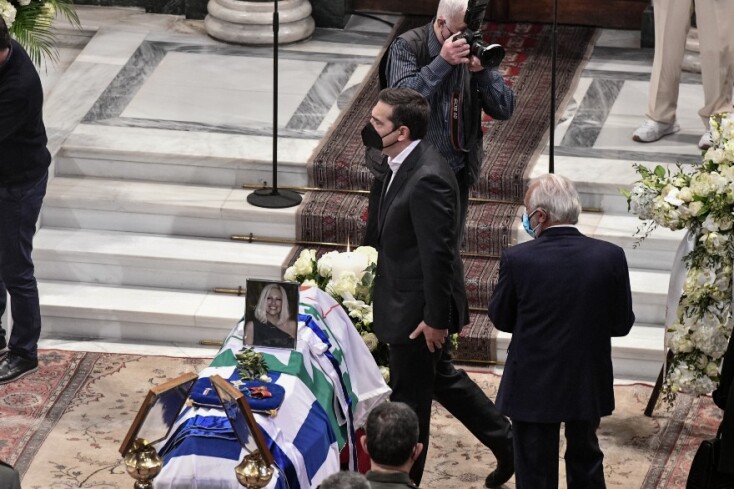 Ο Αλέξης Τσίπρας στην κηδεία της Φώφης Γεννηματά