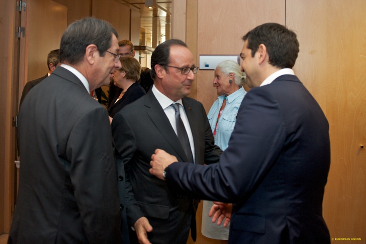 Αλέξης Τσίπρας, Φρανσουά Ολάντ, Δημοψήφισμα