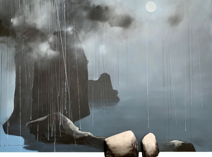 Έργο του Κώστα Τσόκλη από την έκθεση στο Μουσείο Κ. Τσόκλης στην Τήνο