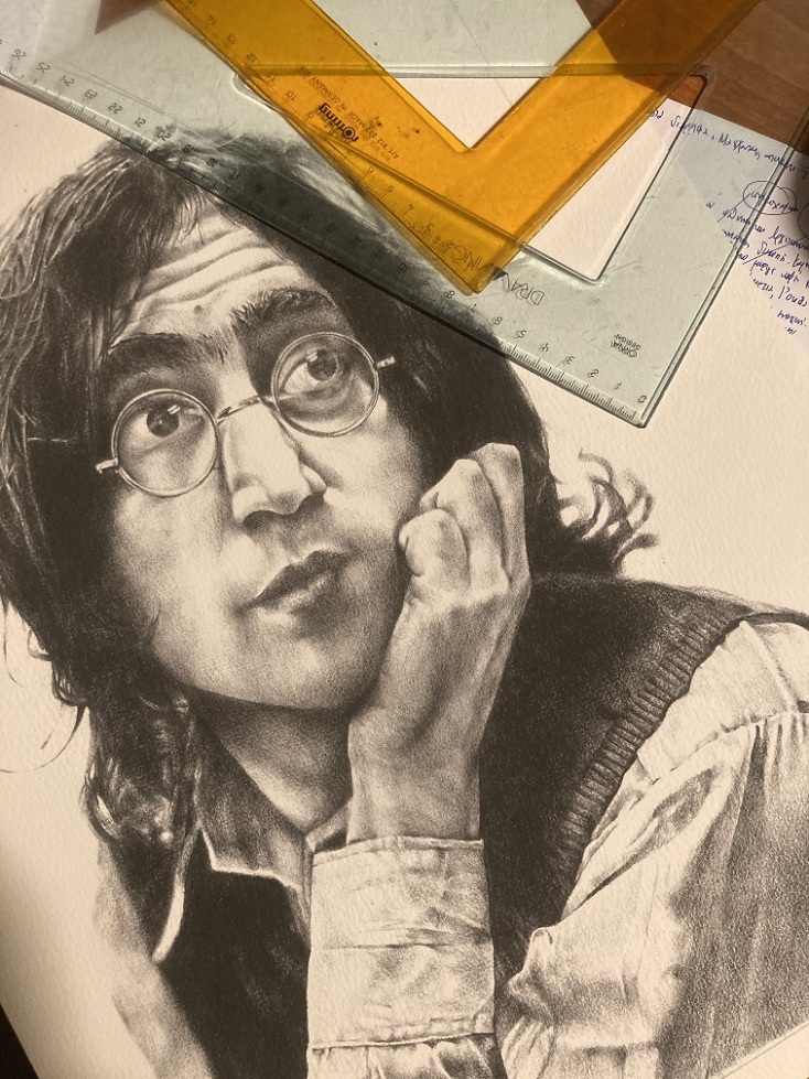 Σκίτσο του Βαγγέλη Περρή για τον Τζον Λένον 