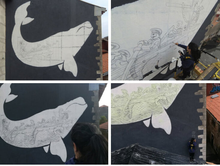 Τοιχογραφία Hizkuntza στην Patxa Plaza 