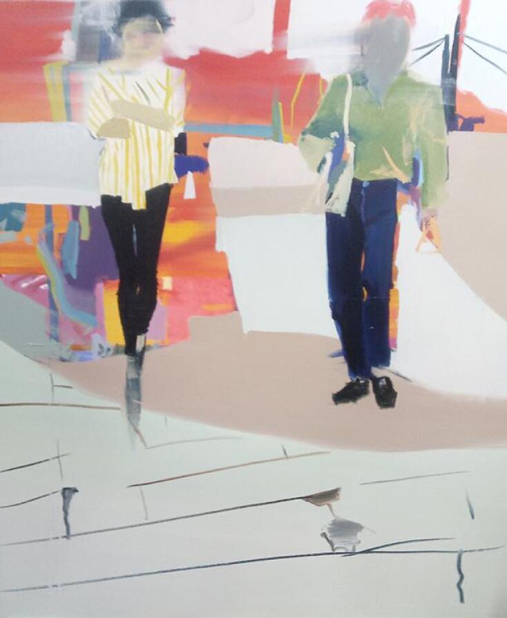 Άτιτλο, 158 x 130 cm. Πίνακας του Πάνου Κόλλια από την έκθεση Ροές στην γκαλερί Αστρολάβος - Δεξαμενή.