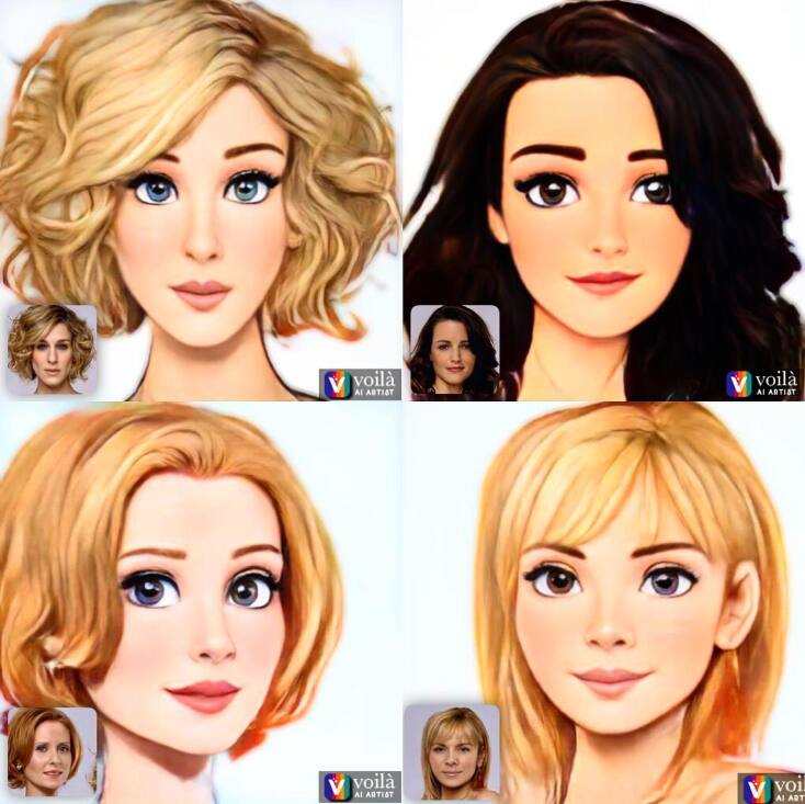 Οι πρωταγωνίστριες του Sex &amp; the city με το φίλτρο της εφαρμογής Voilà AI Artist