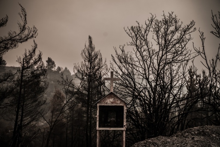 Μάχη με τις αναζωπυρώσεις δίνουν οι πυροσβέστες στη Βόρεια Εύβοια