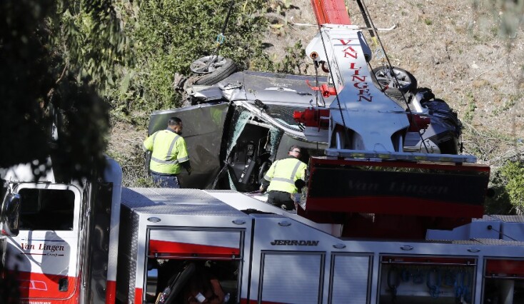 Το αυτοκίνητο του Τάιγκερ Γουντς μετά το τροχαίο που είχε