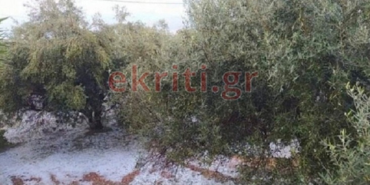 Χαλαζόπτωση στην Κρήτη 