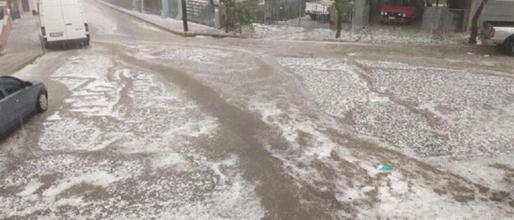 Σφοδρή χαλαζόπτωση στη Φλώρινα