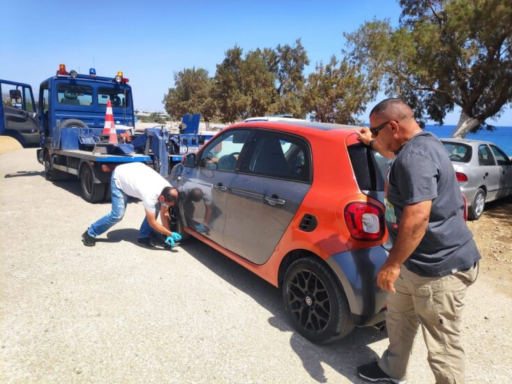 Το αυτοκίνητο με το οποίο μετακινείτο η 29χρονη στα Χανιά
