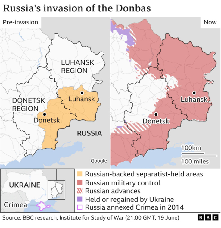 Ανατολική Ουκρανία: Χάρτης με τις εξελίξεις στο πεδίο
