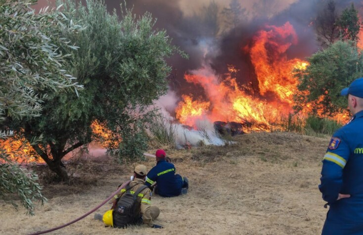 Πυρκαγιά στο Χελιδόνι Ηλείας © EUROKINISSI / ΑΝΤΩΝΗΣ ΝΙΚΟΛΟΠΟΥΛΟΣ)