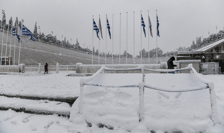 ΚΑΚΟΚΑΙΡΙΑ ΜΗΔΕΙΑ - Χιόνια στο Καλλιμάρμαρο 