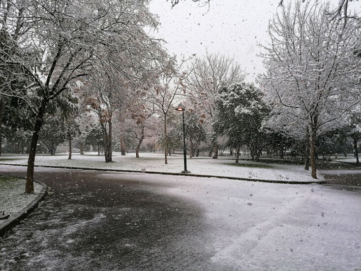 Χιόνια στο Πάρκο Ριζάρη