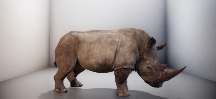 Ο ιπποπόταμος της Alexandra Daisy Ginsberg στην έκθεση "You and AI" της Στέγης στο Πεδίον του Άρεως