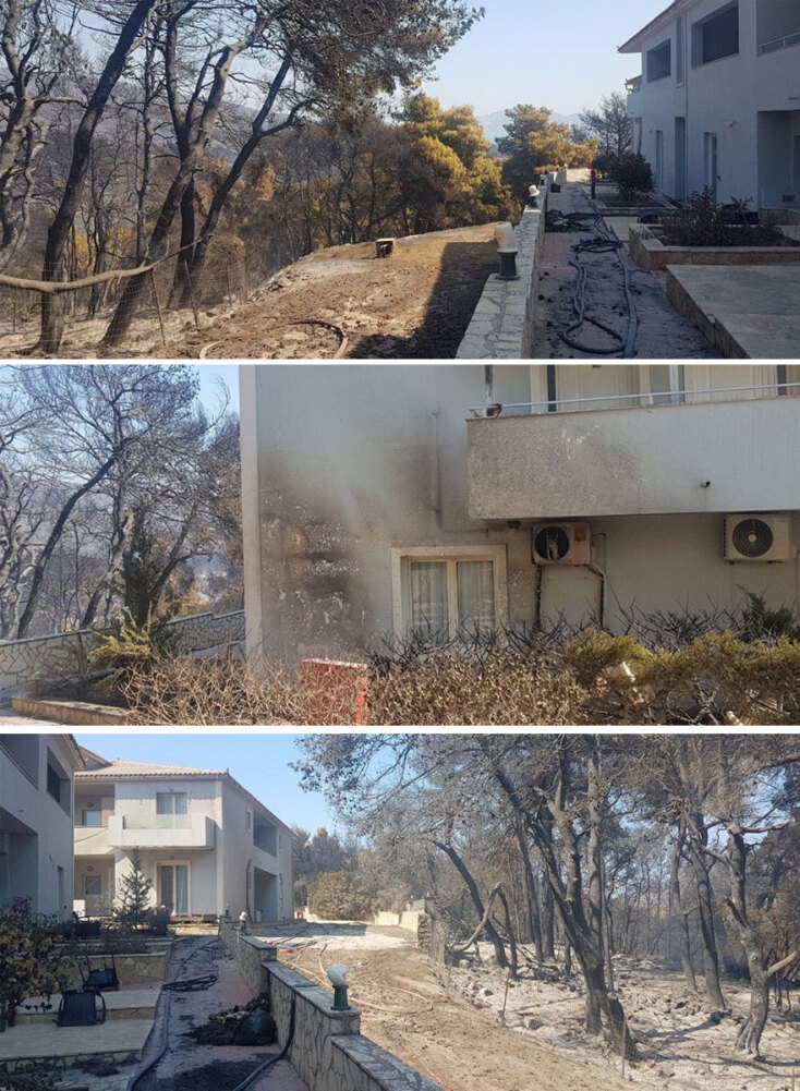 Πυρκαγιά στη Ζάκυνθο: Εικόνες καταστροφής στο ξενοδοχείο στο Κερί