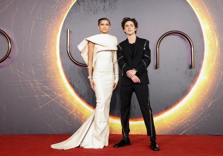 Zendaya και Timothee Chalamet στην πρεμιέρα της ταινίας Dune στο Λονδίνο