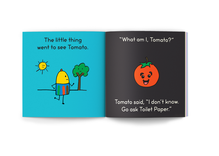 Σκίτσο του Νικ Κέιβ από το παιδικό βιβλίο που κυκλοφορεί