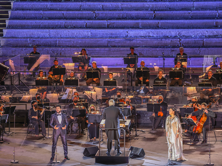 Γιουσίφ Εϊβάζοφ, τενόρος, Φιλίπ Ωγκέν, αρχιμουσικός και Άννα Νετρέμπκο, υψίφωνος 