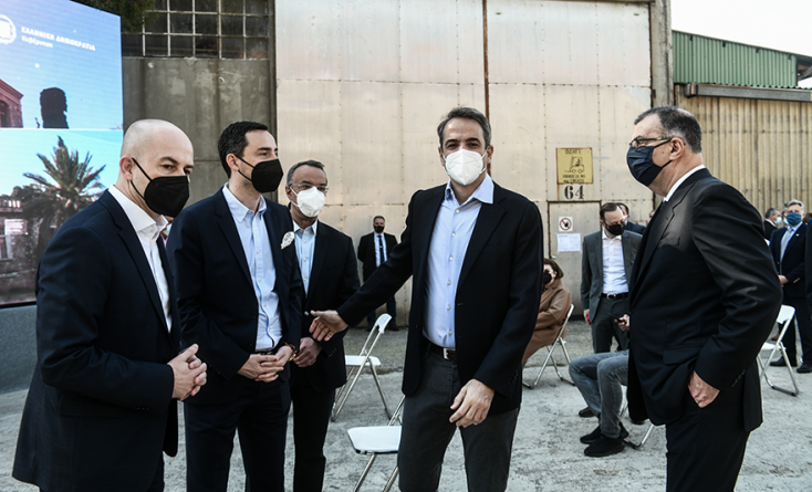 Επίσκεψη Μητσοτάκη στις εγκαταστάσεις της παλιάς ΠΥΡΚΑΛ