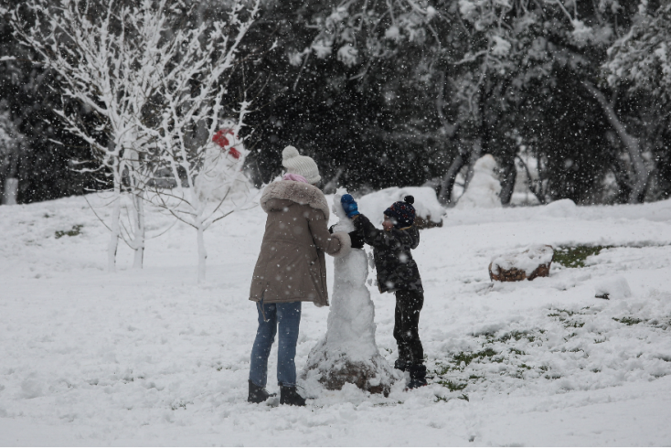 Χιονάνθρωπος στην Αθήνα μετά την «Μήδεια»