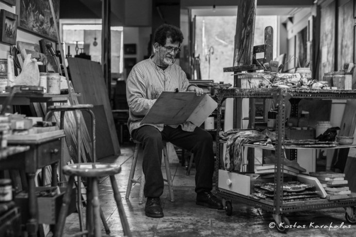 Ο ζωγράφος και χαράκτης Γιάννης Στεφανάκις