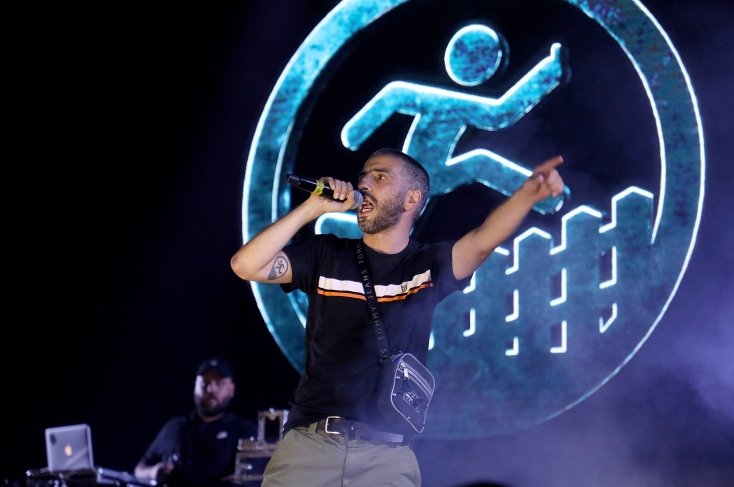 Στιγμιότυπο από τη συναυλία του ΛΕΞ στην Αθήνα