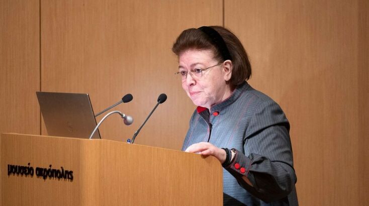 Η Υπουργός Πολιτισμού Λίνα Μενδώνη 