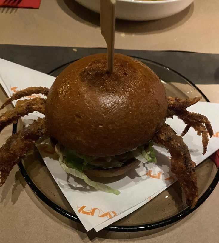Crab burger