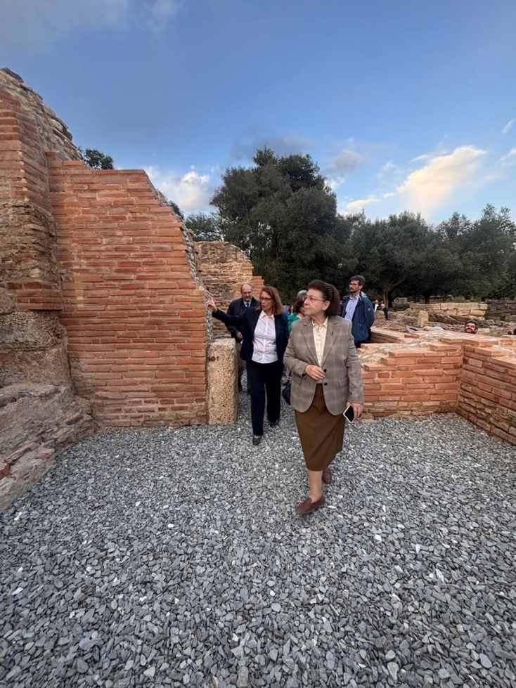 Η υπουργός Πολιτισμού, Λίνα Μενδώνη, στις νότιες Θέρμες