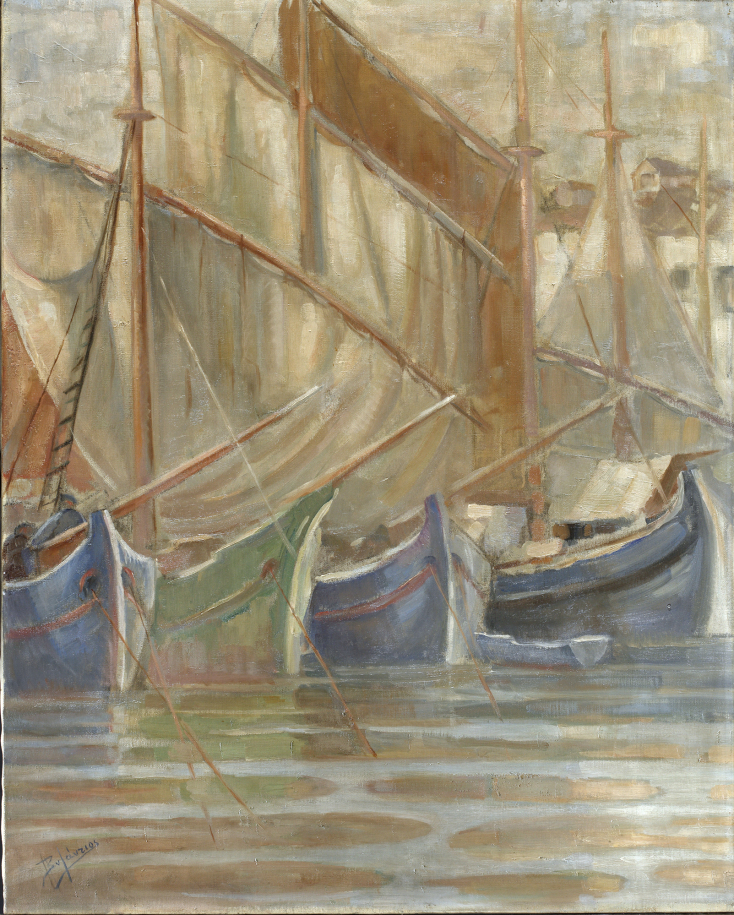 Περικλής Βυζάντιος, Βάρκες, 1930-1934. Συλλογή Τράπεζας της Ελλάδος