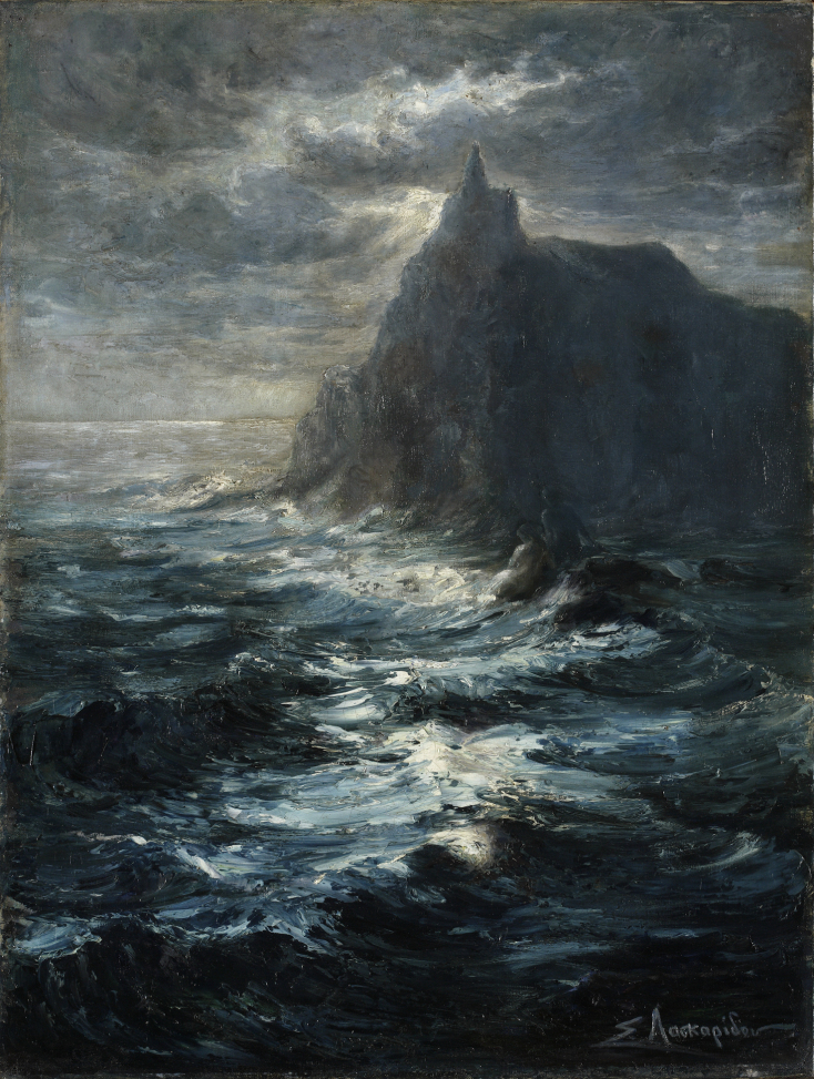 Σοφία Λασκαρίδου, Νυχτερινή φαντασία (Ο Κάβος της Κυράς), 1906. Συλλογή της Τράπεζας της Ελλάδος