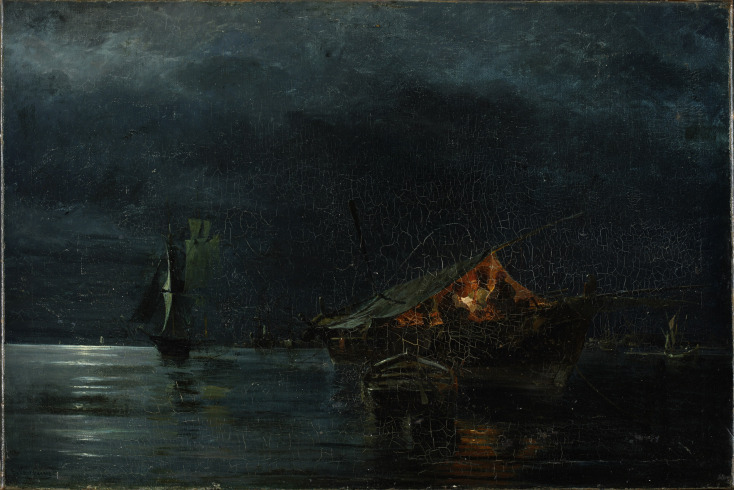 Κωνσταντίνος Βολανάκης, Νυχτερινό, 1895-1900. Συλλογή της Τράπεζας της Ελλάδος