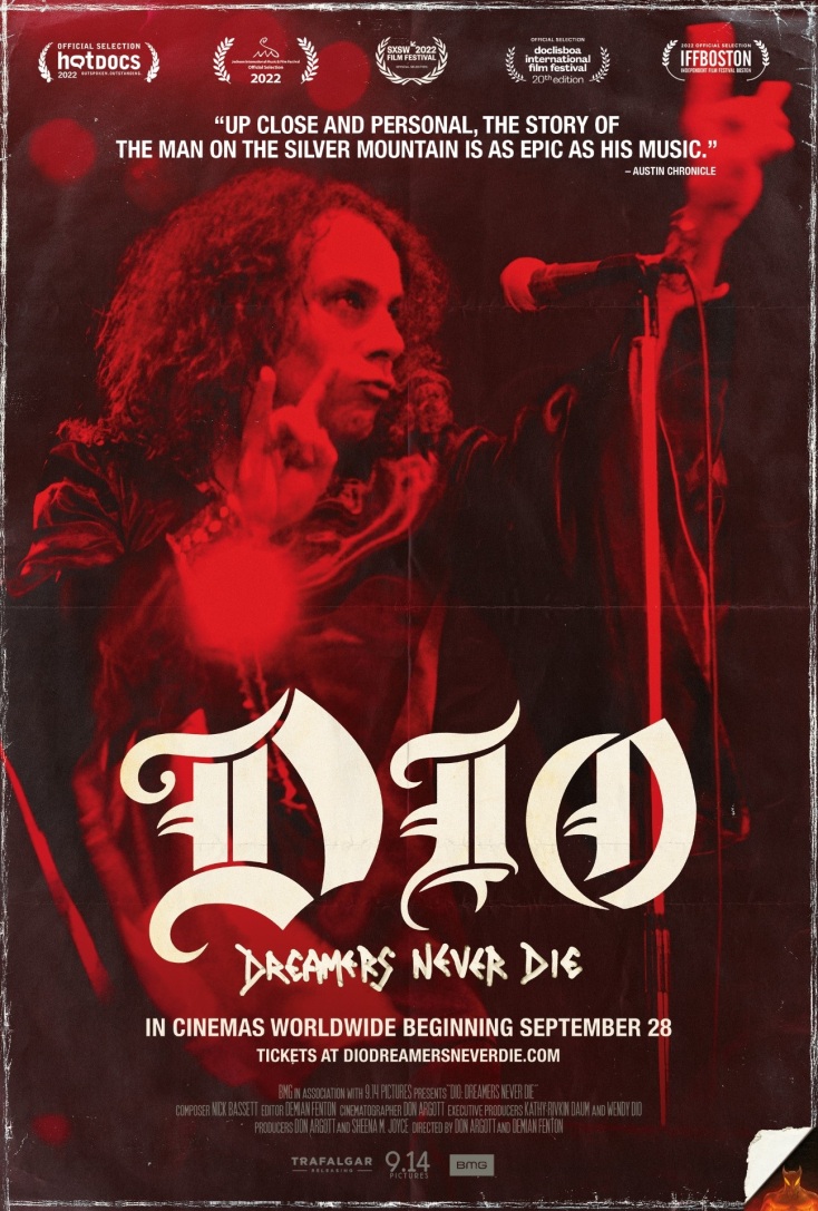To ντοκιμαντέρ «DIO: Dreamers Never Die» για τη ζωή και τη μουσική του τραγουδιστή Ronnie James Dio κάνει πρεμιέρα στις 28 Σεπτεμβρίου