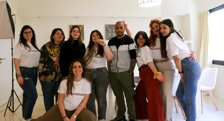 Μέλη της ομάδας του H3RS στο πλαίσιο της καμπάνιας «It's Time to Act, Period.»