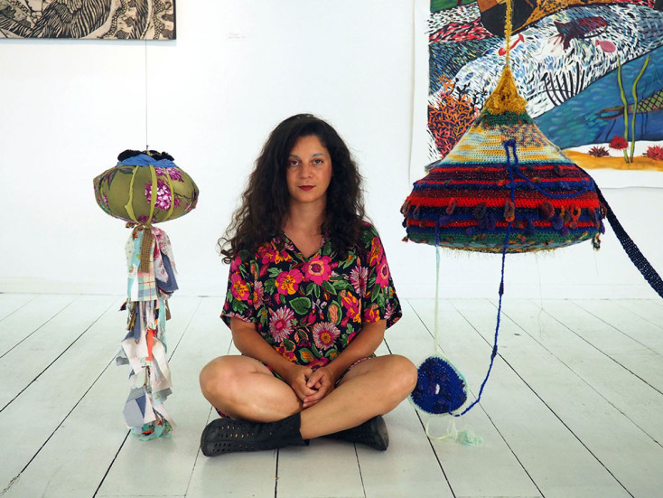 Η εικαστικός Γρηγορία Βρυττιά.