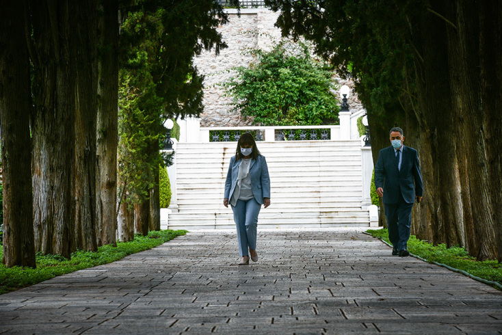 Η Πρόεδρος της Δημοκρατίας, Κατερίνα Σακελλαροπούλου.