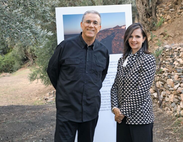 O δημοσιογράφος Νίκος Θρασυβούλου και η managing director Χάιντι Λαζάνη