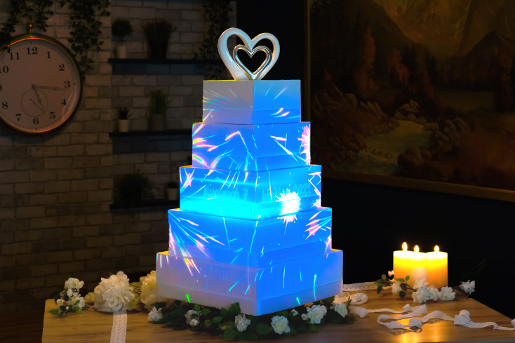 τούρτα με προβολή βίντεο 