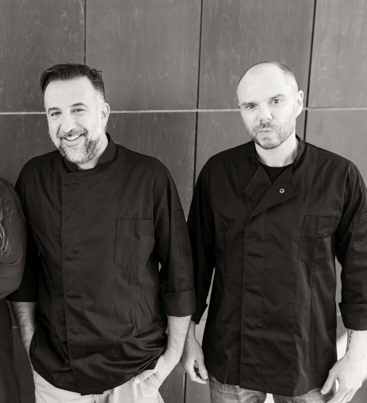 Τάσος Χέλμης και Βαγγέλης Μαρκουλάκης