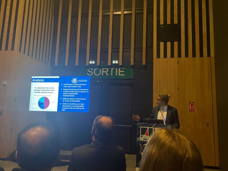 Από την παρουσίαση εκ μέρους του SGAC στο International Astronautical Congress (IAC) 2022, στο Παρίσι