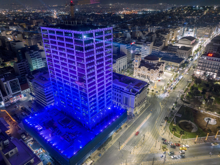 Φωταγώγηση του Πύργου Πειραιά 