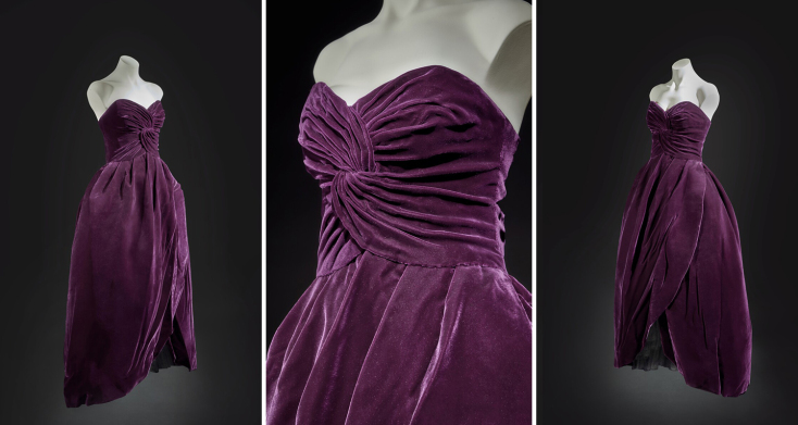 Το μοβ βελούδινο φόρεμα που σχεδίασε ο Victor Edelstein