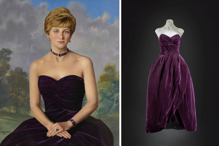 Ο Douglas Hardinge Anderson ζωγράφισε την πριγκίπισσα Νταϊάνα με το μοβ φόρεμα