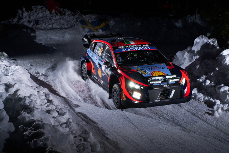 Στιγμιότυπο από το Ράλλυ Σουηδίας. 