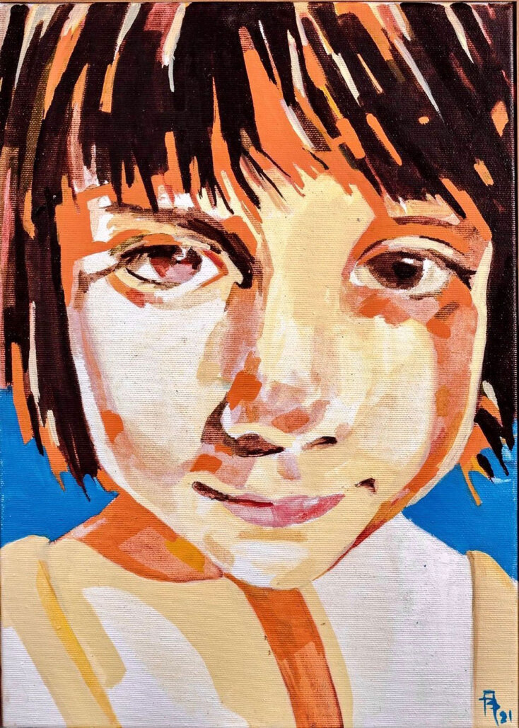 «Little Girl», 42x30cm, ακρυλικά σε καμβά