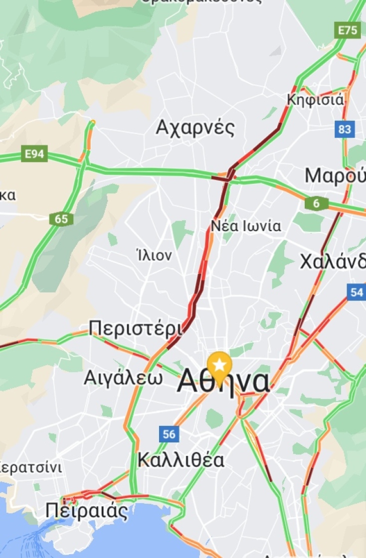 «Κολλημένοι» από νωρίς οι οδηγοί σε Κηφισό και Κηφισίας