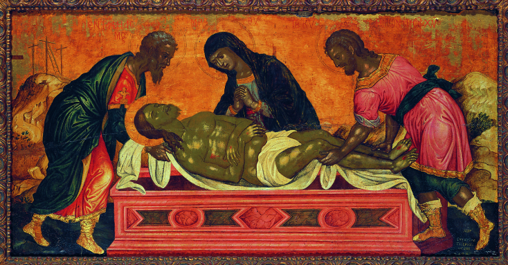 Εμμανουήλ Τζάννες, εικόνα με παράσταση του Ενταφιασμού του Χριστού 