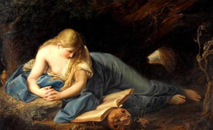 «St Mary Magdalene in the wilderness» του Pompeo Batoni