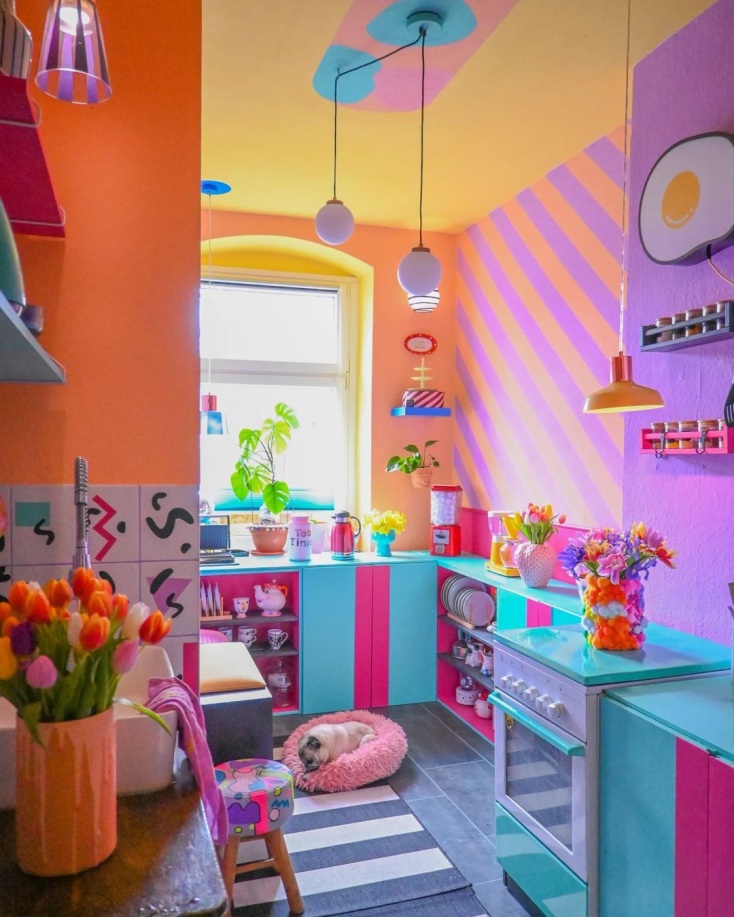 Color Blocking εσωτερική διακόσμηση