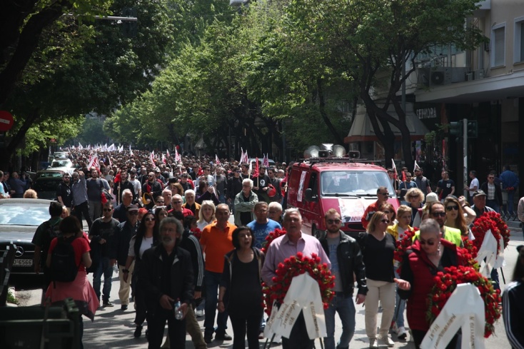 Απεργιακές συγκεντρώσεις για την Εργατική Πρωτομαγιά στη Θεσσαλονίκη