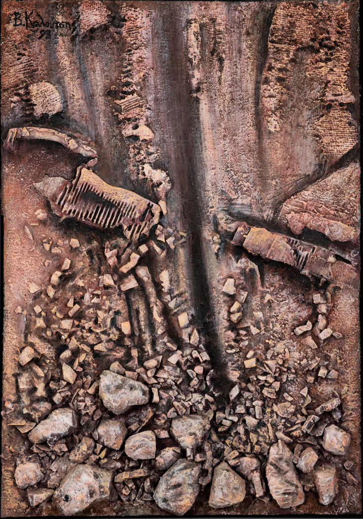 Βαλέριος Καλούτσης, το έργο του "Πτώση" στην έκθεση "Διαβρώσεις" στην a.antonopoulou.art